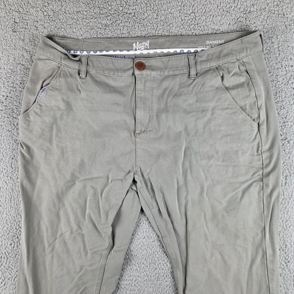 Mugsy Damens Pants Mens 40x30 Gray Straight Stretch‎ Chino Casual Work Comfort